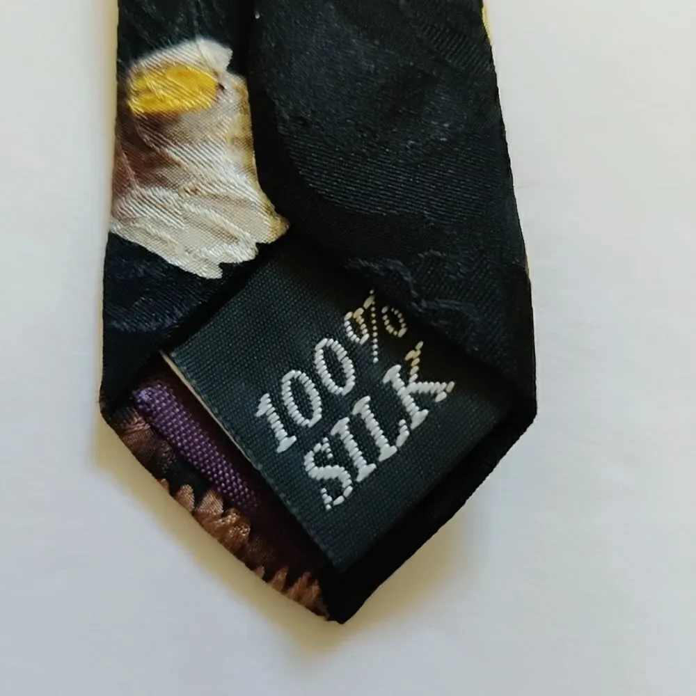 Vintage Marc Dennis Bald Eagle 100% silk tie